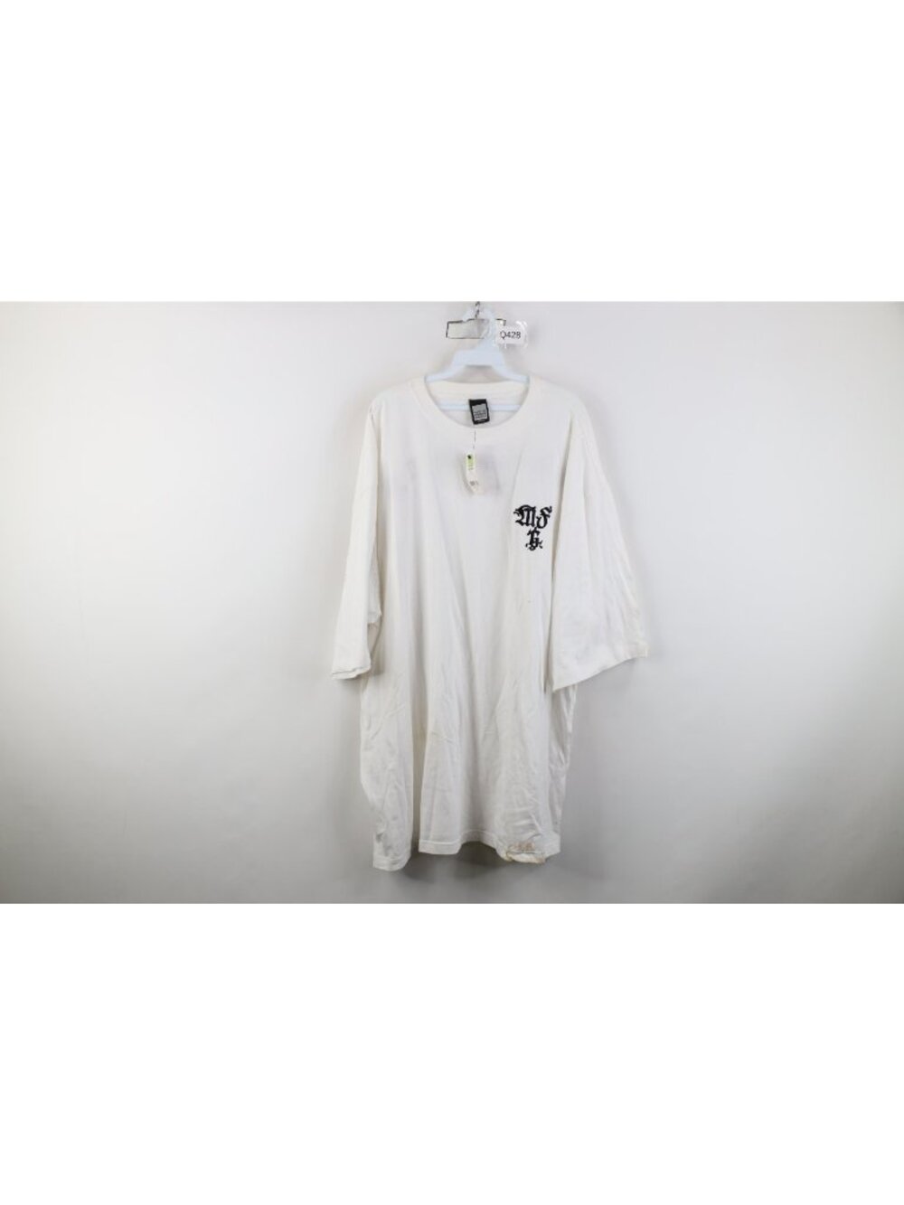 Deadstock Vtg 90s Marithe Francois Girbaud Mens 4XL Old English T-Shirt White